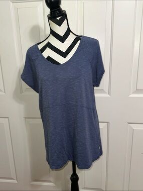 Toad&Co Women's Blue Short Sleeve V-Neck Tee